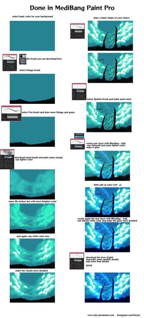 EASY Scenery tutorial by ryky on DeviantArt Easy Scenery, Copic Drawings, Drawing Scenery, Art Advice, Digital Painting Tutorials, Clip Studio Paint, Environment Concept Art, Digital Art Tutorial, Drawing Tips