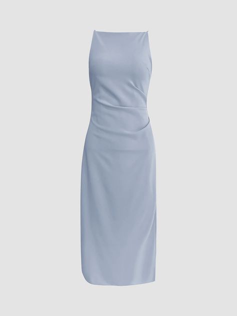 Details Composition: 100% Polyester Design: Plain Style: Elegant Thickness: Regular Sheer: No Material: Woven Fabric Sleeve Length: Sleeveless Neckline: Straight neck Occasion: Wedding Size & Fit Dresses Length: Midi Stretch: Non-stretch Fit Type: Regular Fit Cm Inch Size Length Hips Waist Bust XS 114.5 89 67 81 S Boat Neck Midi Dress, Sea Boat, Jeans Overall, Jeans Cargo, Sleeveless Long Dress, Long Midi Dress, Stil Inspiration, Cardigan Sweater Dress, Maxi Robes