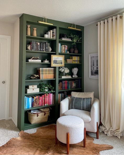 Comment SHOP below to receive a DM with the link to shop this post on my LTK ⬇ https://liketk.it/3SSVT Who else wants to snuggle up in this corner? #LTKhome #LTKstyletip #ltkseasonal #ltksummersale Ikea Billy Bookcase Hack Built Ins Corner, Billy Bookcase Bedroom, Ikea Decor Hacks, Billy Hack, Billy Ikea, Ikea Built In, Billy Bookcase Hack, Ikea Billy Bookcase Hack, Ikea Bookcase