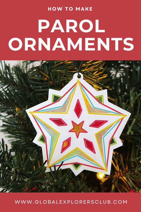 Learn how to craft your own Philippine parol Christmas ornament. It’s a fun craft for kids to do as they learn about different Christmas traditions around the world. #aroundtheworldunitstudy Philippine Christmas Decorations, Philippines Crafts For Kids, Filipino Crafts For Kids, Christmas Traditions Around The World, Christmas Parol, Canadian Christmas, Advent Calendar Activities, Traditions Around The World, Rainy Day Crafts