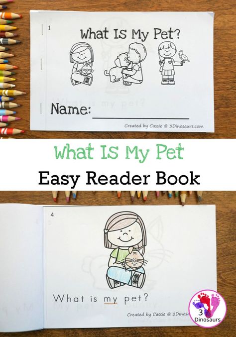 Pet Theme Activities, Pet Activities For Toddlers, Ckla Kindergarten, Kindergarten Free Printables, Montessori Works, Pet Study, Pet Activities, Puzzles Printable, Easy Reader Books