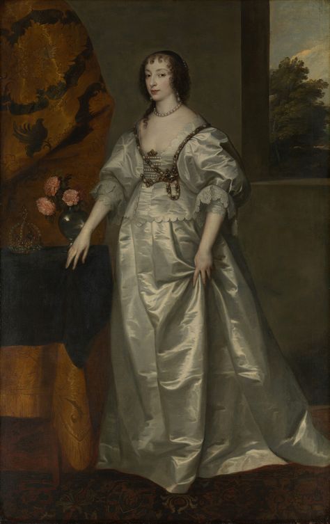 Milady De Winter, Henrietta Maria, 17th Century Portraits, House Of Stuart, 17th Century Clothing, Gian Lorenzo Bernini, 17th Century Fashion, Anthony Van Dyck, Queen Of England