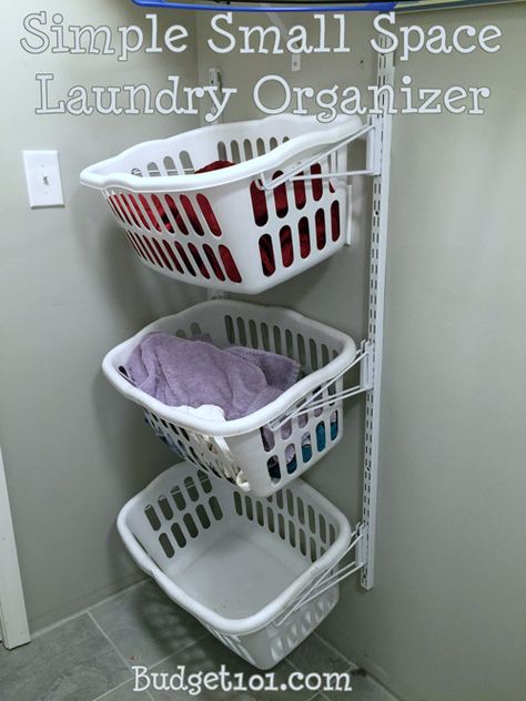 Diy Laundry Organizer, Dirty Laundry Organization, Dirty Laundry Storage, Laundry Basket Sorter, Laundry Basket Shelves, Laundry Sauce, Smart Storage Ideas, Laundry Basket Holder, Laundry Soap Recipe