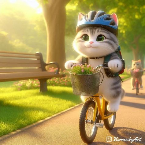 Happy World Bicycle Day Everyone! Riding is healthy and much fun. 😺🚲🚴‍♂️🎉 "/ Generated using Microsoft Copilot / #worldbicycleday #catoftheday #AI #aiart #kitty #cat #goodvibes #bicycle #bike World Bicycle Day, Microsoft Copilot, Bicycle Bike, Kitty Cat, Cat Day, Microsoft, Bicycle, Kitty, Bike