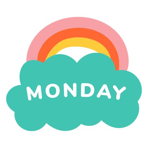 Monday rainbow label Morning Thought, Monday Greetings, Label Png, Daily Planner Printables Free, Winter Activities Preschool, Preschool Planning, Preschool Activities Toddler, Teacher Notebook, Spelling Activities