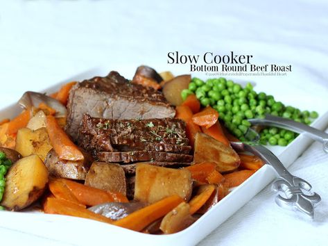 Round Roast In Crockpot, Roast In Crockpot, Slow Cooker Round Roast, Bottom Round Roast Recipes, Bottom Round Roast, Crockpot Dinners Healthy, Grateful Prayer, Crockpot Recipes Beef Stew, Beef Roast