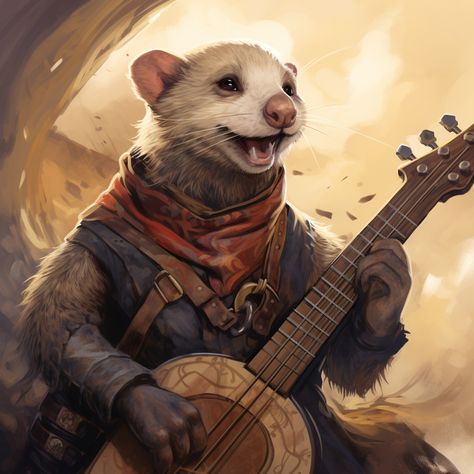 Weasel Character Design, Weasel Character, Humblewood Character, Root Rpg, Fox Character, D D Character Ideas, Animal Illustration Art, Dungeons And Dragons Game, Adventure Art