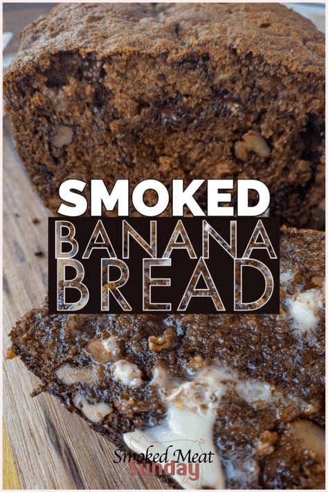 Traeger Grill Recipes, Paleo Banana Bread, Banana Bread Recipe Healthy, Traeger Recipes, Pellet Grill Recipes, Easy Banana Bread Recipe, Smoked Meat, Vegan Banana Bread, Smoked Cooking