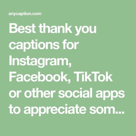 Best thank you captions for Instagram, Facebook, TikTok or other social apps to appreciate someone for their help, support, kindness, gift or wish. Thank You On Instagram Comments, Thank You Instagram Caption, Thank You Responses Instagram, Appreciation Post Captions, Thank You 2023 Captions, Appreciation Captions For Instagram, Thank You Instagram Post, Thank You Comments For Instagram, Thank You Captions For Instagram