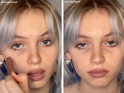 TikTok users are drawing dark circles and under-eye bags on their faces Full Coverage Makeup, Daily Makeup Routine, Concealer For Dark Circles, Dark Circles Under Eyes, Under Eye Bags, Dramatic Makeup, Daily Makeup, Beauty Influencer, Eye Bags