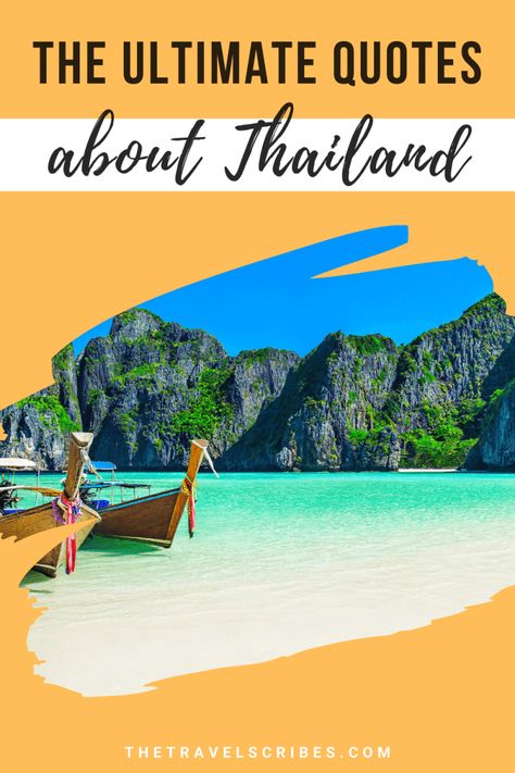 Travel Scribes 100 Thailand Quotes | The best quotes and captions about Thailand Quotes Thailand, Thailand Quote, Puns Quotes, Short Captions, Pun Quotes, Pattaya City, Aesthetic Captions, Travel Captions, Pattaya Thailand