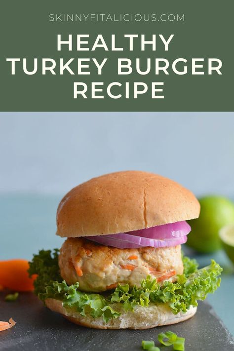 Healthy Turkey Burger Recipe is gluten free, low carb and low calorie. Turkey Burgers Recipes, Paleo Burger, Healthy Recipes Low Carb, Healthy And Tasty Recipes, Turkey Burger Recipe, Healthy Turkey Recipes, Burgers Recipes, Asian Spices, Turkey Burger Recipes