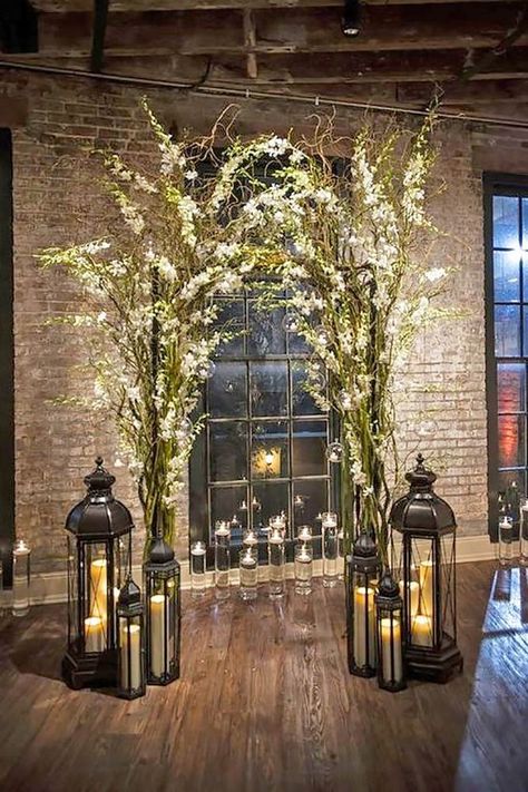 rustic wedding lanterns mq photography  Maybe use the pretty branches and add small photos of our passed family Romantic Rustic Wedding, Interior Boho, Wedding Arch Rustic, Rustic Wedding Decorations, Wedding Lanterns, Wedding Aisle, Wedding Guide, Rustic Wedding Decor, Marketing Ideas