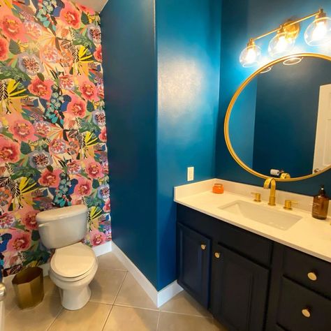 Sherwin Williams Oceanside SW 6496 bathroom Sw Oceanside Paint, Oceanside Sherwin Williams, Sherwin Williams Oceanside, Sherwin Williams Colors, Half Bathroom, Half Bath, Bathroom Toilets, Coordinating Colors, Paint Color