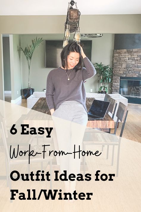 Winter Wfh Outfit, Work From Home Outfit Winter, Wfh Outfit Ideas, Work From Home Outfits Women, Home Outfit Women, Work From Home Fashion, Work From Home Clothes, Stay At Home Outfits, Home Outfit Ideas