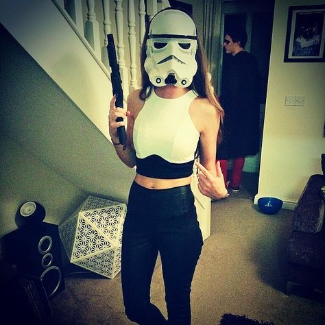 Stormtrooper Storm Trooper Costume Women, Diy Storm Trooper Costume, Stormtrooper Costume, Storm Trooper Costume, Star Wars Halloween Costumes, 2015 Halloween Costumes, Easy Halloween Costumes For Women, Popular Costumes, Diy Costumes Women