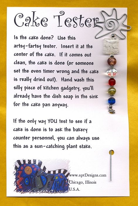 Apt Designs wired Cake Tester Diy Beaded Cake Tester, Beaded Cake, Bead Gifts, Acrylic Projects, Beaded Pins, Cake Tester, Decorative Pins, Pen Craft, Moms Crafts