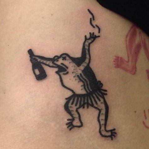 Vancouver Tattoo, Stick Poke Tattoo, Frog Tattoos, 4 Tattoo, Rosen Tattoo, Poke Tattoo, Funny Tattoos, Aesthetic Tattoo, 문신 디자인