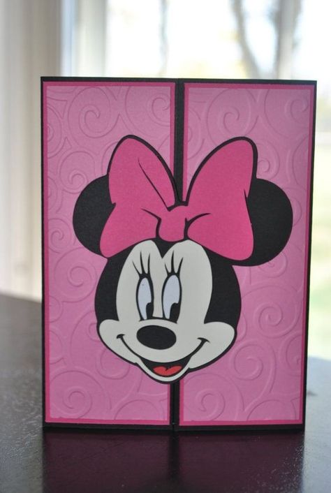 3rd Birthday Card, Minnie Mouse Invitations, Disney Cards, Hand Lettering Art, Ctmh Cards, Mickey And Minnie Mouse, Mini Mouse, Kids Birthday Cards, Mickey And Minnie