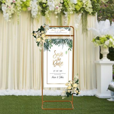 Wedding Sign Stand, Poster Display Stand, Small Garden Wedding, Metal Wedding Arch, Lillian Rose, Metal Wedding, Decorative Stand, Modern Wedding Decor, Poster Display