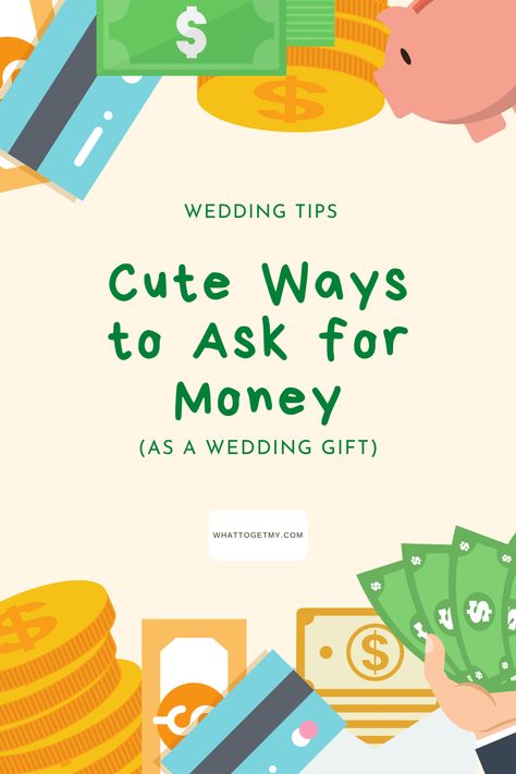 Are you ashamed of asking some money on your wedding day? Worry not. Here are some tips on how to ask for money that will not be as obvious and shameful!  Check them out here! Wedding Invitations Money Gifts, Money For Gifts Wedding, Polite Way To Ask For Money At Wedding, How To Ask For Money For Bridal Shower Gift, Nice Way To Ask For Money At Wedding, How To Ask For Money As A Wedding Gift, Wedding Shower Money Instead Of Gifts, Money Wedding Shower Ideas, Wedding Money Games