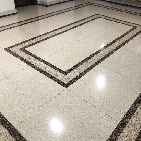 Beautiful terrazzo floor #epoxyterrazzo Tiles Floor Hall, Terrazo Design Floor, Hall Marble Floor Design, Hall Granite Design, Floor Marble Pattern Design, Tiles For Hall Floor, Flour Tiles Design, Marble Flooring Pattern Design, Entrance Floor Design