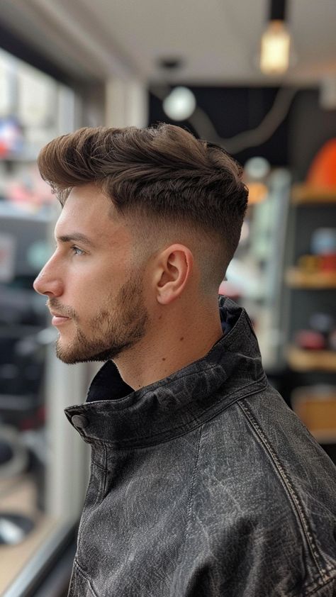 22 Mid-Fade Haircuts for Men Who Mean Business Midfade Hairstyle Men, Fauxhawk Fade Men, Perm Hair Men, Skin Fade Hairstyle, Trending Hairstyles For Men, Mid Skin Fade, Mid Fade Haircut, High Skin Fade, Mid Fade