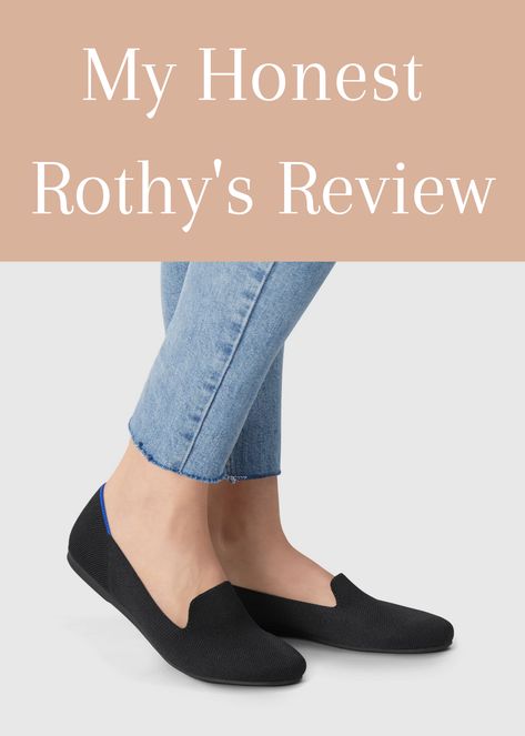 Sharing my real, unpaid & unsolicited opinion on everyone's favorite pair of flats - Rothy's. #shoereview #styletrends #fashiontrends #fashionreview #rothys #rothysflats #bestflats #fallfashion #falltrends #shoesforfall #realreviews Black Rothys Outfit, Rothy’s Loafer Outfit, Rothys Driver Loafer Outfit, Rothys Clogs Outfit, Rothys Shoes Outfit, Mule Outfit, Travel Flats, Pink Mules, Rothys Shoes