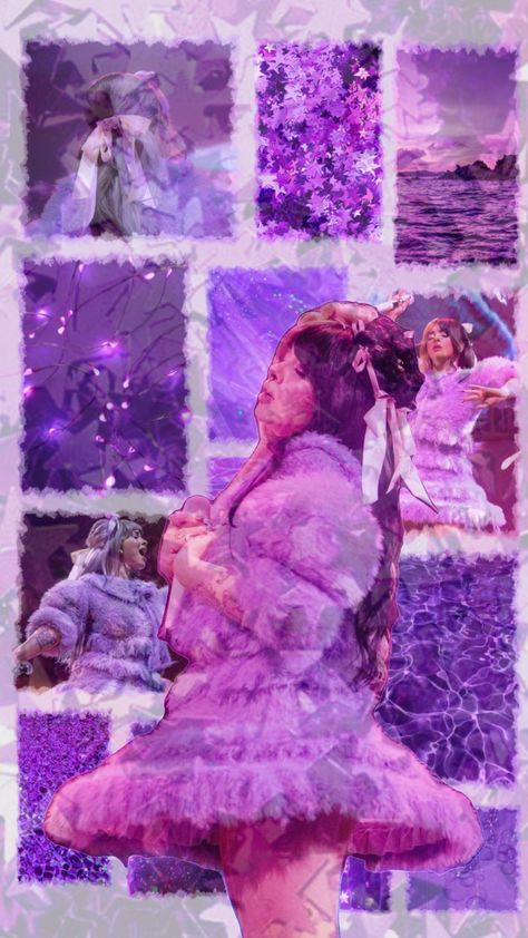 #melaniemartinez #music #vibes #purple #trilogytour #crybaby #cute #purpleroom #werq #collage ・please don’t steal ! ・☆ Melanie Martinez Purple, Melanie Martinez Wallpaper, Martinez Wallpaper, Purple Rooms, Music Vibes, Ipad Wallpapers, Purple Wallpaper, Melanie Martinez, Ipad