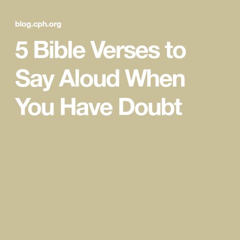 5 Bible Verses to Say Aloud When You Have Doubt God's Promises, Seasons Of Life, Simple Life Hacks, Gods Promises, Simple Life, Bible Verse, Life Hacks, Verses, Bible Verses