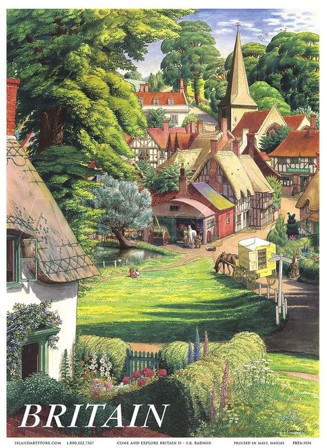 britian. 1950. 1950s Posters, Posters Uk, Postal Vintage, Tourism Poster, Living In London, Railway Posters, Book Illustrations, English Countryside, Poster Vintage