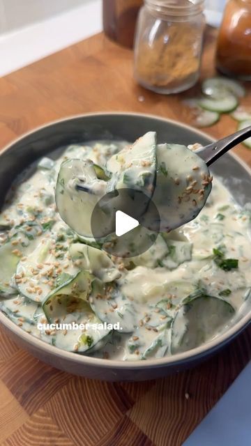 Arash Hashemi on Instagram: "💥Indian Raita Cucumber Salad
.
This easy high protein cucumber yogurt salad is one of the most amazing ways I’ve had cucumber.
.
If you like the greek version (tzatziki) Persian *maasto khiar”), you’ll love this. I thinly sliced the cucumber to make this a salad, but you can very easily thinly dice or shred the cucumber to make this a dip or spread.
.
I’m not sure if this is the full traditional way to make it, but I prepared it with my own spin and tried to make it as close to the authentic version as possible. I can confirm, this was SO good.
.
You can enjoy this as is, or serve up with your favorite protein.
.
Here’s how I made it:
.
1.I started with finely slicing 1 English cucumber. You can shred or grate it too if you want smaller cucumbers, but I was go Indian Cucumber Salad, Indian Raita, Yogurt And Cucumber, Cucumber Yogurt Salad, Indian Cucumber, Smashed Cucumber Salad, Yogurt Salad, Cucumber Yogurt, Small Cucumber