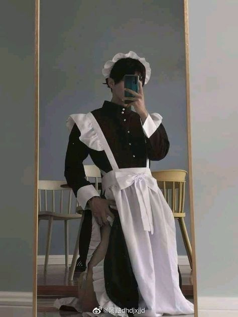 Corpse Husband, Maid Outfit, A Man, Minecraft, The Story, Mirror, Green, Anime