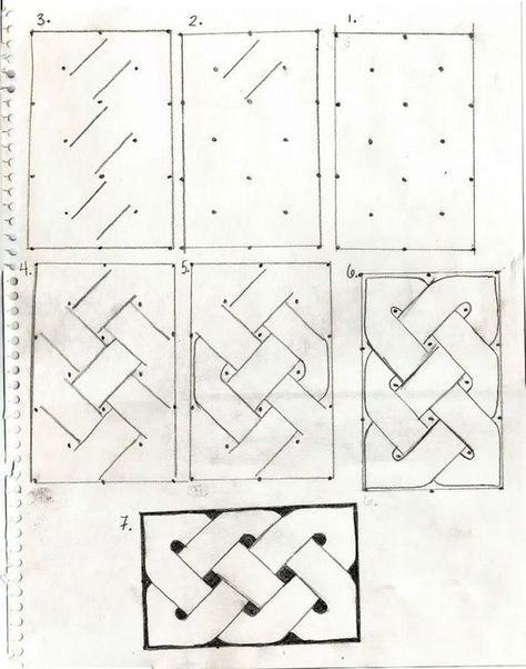 Norse Buildings, Pretzel Chair, Celtic Drawings, Celtic Knot Tutorial, Celtic Knot Drawing, Arte Viking, Graph Paper Drawings, Zen Doodle Art, Geometric Design Art