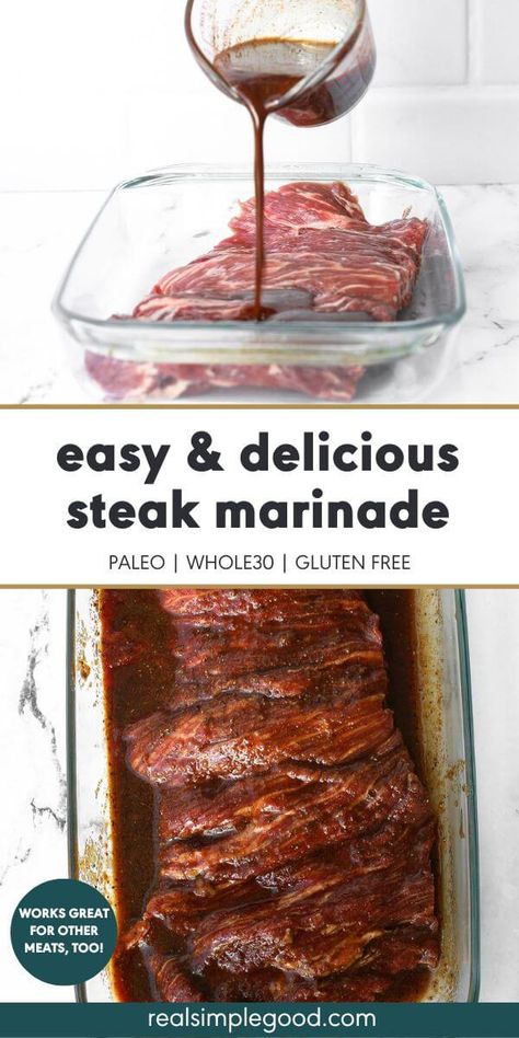 Paleo Steak Marinade, Sirloin Marinade, Homemade Steak Marinade, Easy Steak Marinade, Paleo Steak, Sizzle Steak Recipes, Steak Marinade Easy, Marinade Flank Steak, Steak Marinade Recipes