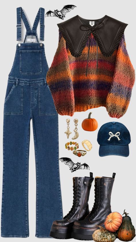 Pumpkin patch outfit 🍂 #outfitinspo #nature #vibes #vintage #fashioncollage #fashioninspo Mushroom Pants Outfit, Pumpkin Patch Outfit Ideas Hot Weather, Boho Christmas Outfit, Boho Work Outfit, Pumpkin Patch Outfits, Pumpkin Patch Photoshoot, Patch Outfit, Elevated Fashion, Thrift Inspo