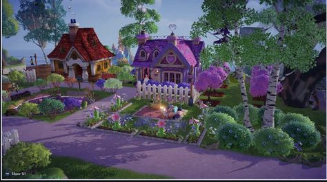 Dlv Inspiration, Ddv Inspiration, Disney Dreamvalley, Dreamland Ideas, Disney Village, Valley Game, Valley Village, Disney Designs, Gaming Decor