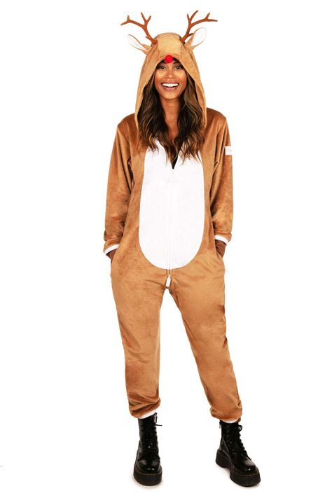 Holiday Jumpsuit, Animal Onesie, Tipsy Elves, Christmas Outfits Women, Christmas Onesie, Rudolph The Red, One Piece Pajamas, Pet Holiday, Long Sleeve Jumpsuit