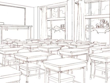 School Reference Background, School Manga Background, Manga Background Reference, Screentones Manga, Manga Backgrounds, Manga Background, Manga School, Manga Poses, Perspective Drawing Architecture