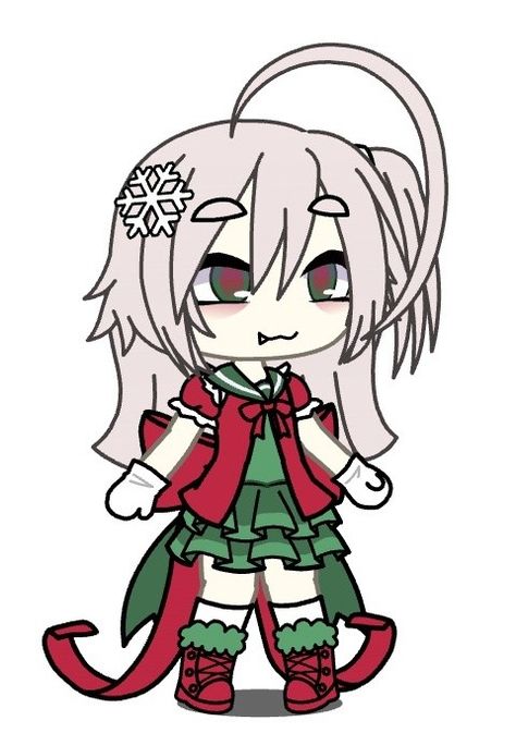 Gacha Christmas, Gacha Fits, Gacha Oc, Gacha Club, Gacha Life, Santa Hat, Christmas Outfit, Avatar, Outfit Ideas