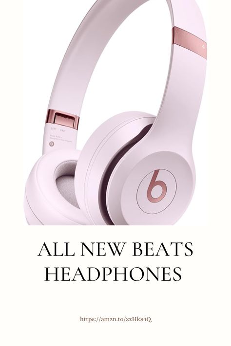 Beats Solo 4 - Wireless Bluetooth On-Ear Headphones, Apple & Android Compatible, Up to 50 Hours of Battery Life - Cloud Pink (Renewed) Headphones Apple, Cloud Pink, Beats Solo, Ear Headphones, Beats Headphones, Wireless Bluetooth, Battery Life, In Ear Headphones, Headphones