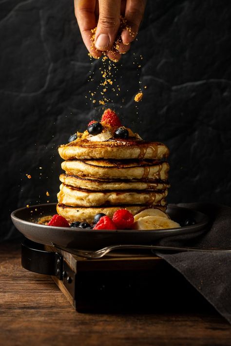 Top Down Food Photography, Food Angle Photography, Pancake Food Photography, Pancake Photoshoot, Pancake Photography, Breakfast Photoshoot, Velvet Moodboard, Restaurant Ambience, Waffles Photography