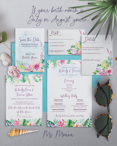 ⭐️which invitation suite are you?⭐️ 🌟January-February: Ms. Winter 🌟March-April: Ms. Elizabeth 🌟May-June: Ms. Minnie 🌟July-August: Ms. Moana 🌟September-October: Ms. Autumn 🌟November-December: Ms. Cosmo Share which one you are in the comments below! I’ll go first… #weddinginvitations #weddingstationery #invitationdesign #invitations #birthmonth #stationerydesign #stationerydesigner #graphicdesigner #invitationdesigner Watercolor Wedding Invitation Suite, Watercolor Wedding Invitation, Tropical Watercolor, Beachy Vibes, Wedding Suite, Beautiful Wedding Invitations, Watercolor Wedding Invitations, Printable Wedding Invitations, Printable Wedding