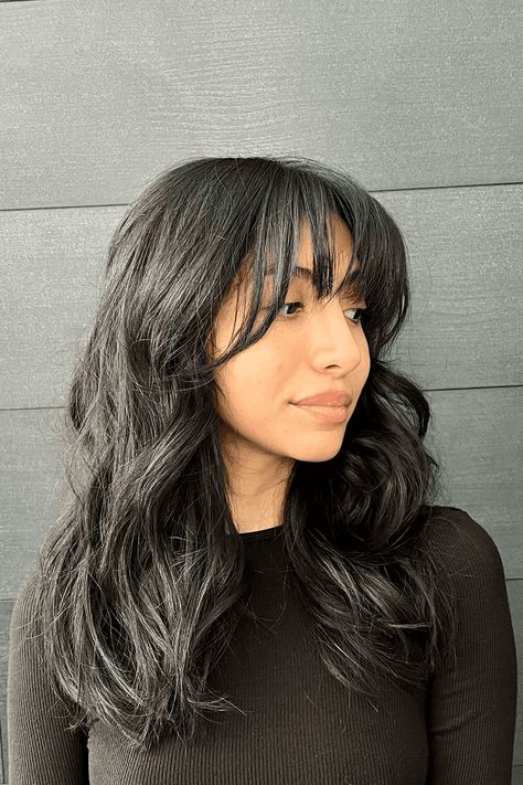 long hair, curtain bangs, hairstyles Layers With Fringe Bangs, Bangs Side Profile, Layers With Fringe, Long Hair With Curtain Bangs, Bangs Styles, Short Cropped Hair, Fine Hair Styles For Women, Bangs Wavy Hair, Hair With Curtain Bangs