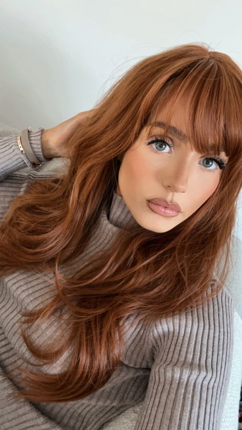 Ginger wig
Ginger inspo
Hair cut ginger
Ginger wig with bangs
Affordable wig Copper With Bangs, Copper Hair Color With Bangs, Copper Brown Hair With Bangs, Auburn Hair With Curtain Bangs, Red Long Hair With Bangs, Long Ginger Hair With Bangs, Copper Hair Bangs, Copper Bangs, Auburn Hair With Bangs