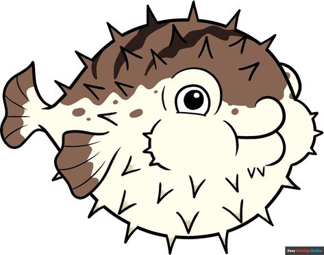 Learn How to Draw a Pufferfish: Easy Step-by-Step Drawing Tutorial for Kids and Beginners. See the full tutorial at https://easydrawingguides.com/how-to-draw-a-pufferfish/ . Pufferfish Drawing, Very Easy Drawings Kids, Animal Art And Craft, Very Easy Drawings, Simple Zentangle Patterns, Sealife Drawing, Animal Arts And Crafts, Diy Animal Crafts, Simple Zentangle