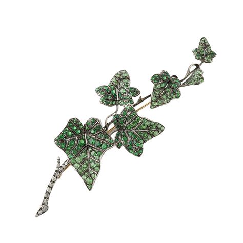 Victorian Green, Gallery Jewelry, Green Garnet, Ivy Leaf, Pendant Watches, Leaf Brooch, Russian Art, Pendant Rings, Accessories Necklace