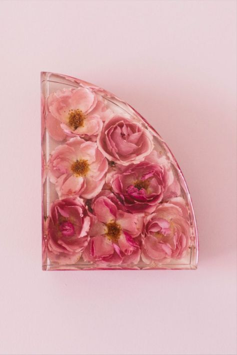 Flower Preservation in Resin, Bookend Resin Preservation, Resin Bookends, Plastic Objects, Bookish Crafts, Resin Logo, Flowers In Resin, Flower Lady, Cascading Wedding Bouquets, Wedding Bouquet Preservation