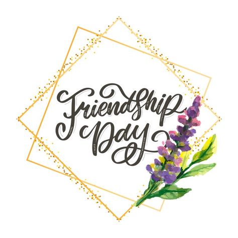 Happy friendship day lettering | Premium Vector #Freepik #vector #frame #flower #hand #typography Friendship Day Images Hd, Friendship Day Date, Children's Day Greeting Cards, Children's Day Greetings, Hand Typography, Valentines Day Doodles, Friendship Day Images, Friendship Symbols, Happy Children's Day