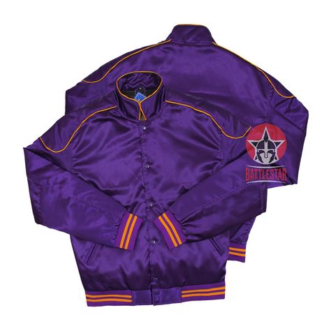 Adorable Classic Purple Satin Varsity Jacket😍 #varsityjacket #lettermanjacket #midseason #bomberjacket #outerwear #battlestargear #battlestarllc Satin Varsity Jacket, Battle Star, Letterman Jacket, Purple Satin, Varsity Jacket, Bomber Jacket, Satin, Purple, Instagram